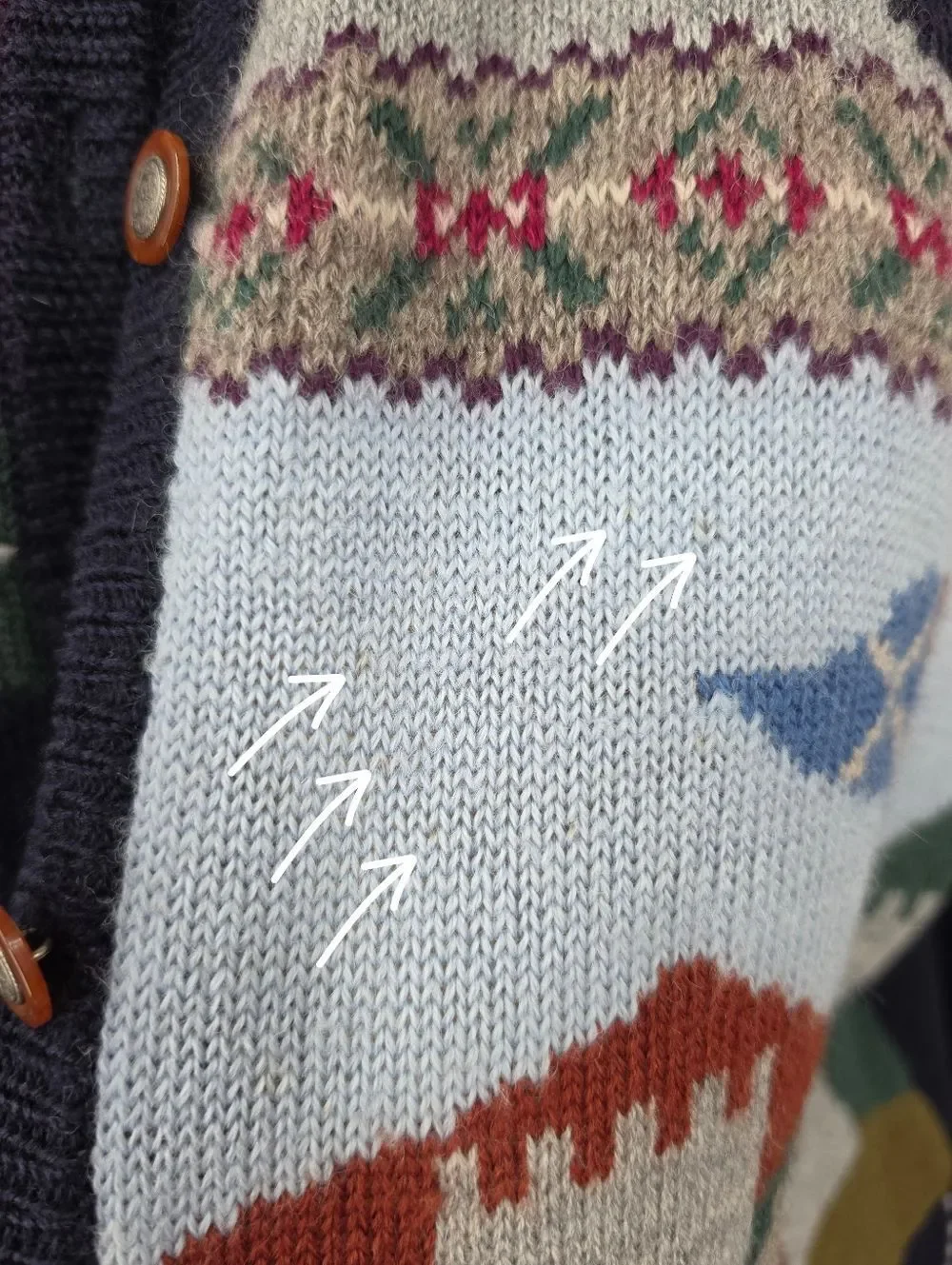 Tulchan Wool Navy Sweater Cardigan Argyle Plaid Scottie Dog Castle Dark Academia